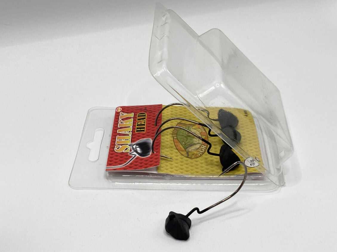Anzuelos AGR Shaky Head Matte Black 3/0