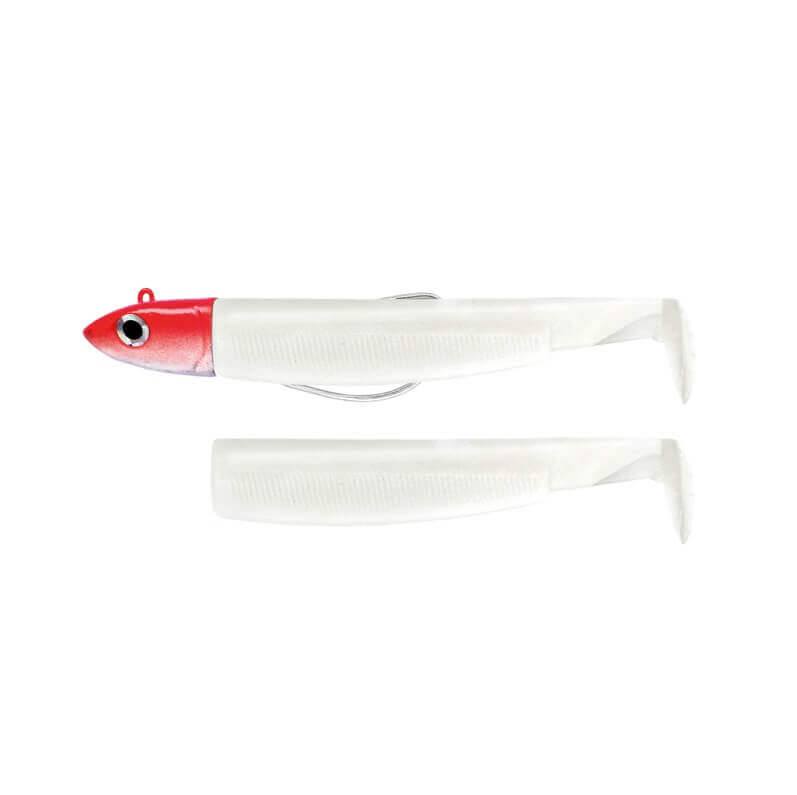 Combo Black Minnow 70 Off Shore 6 g White Red Head