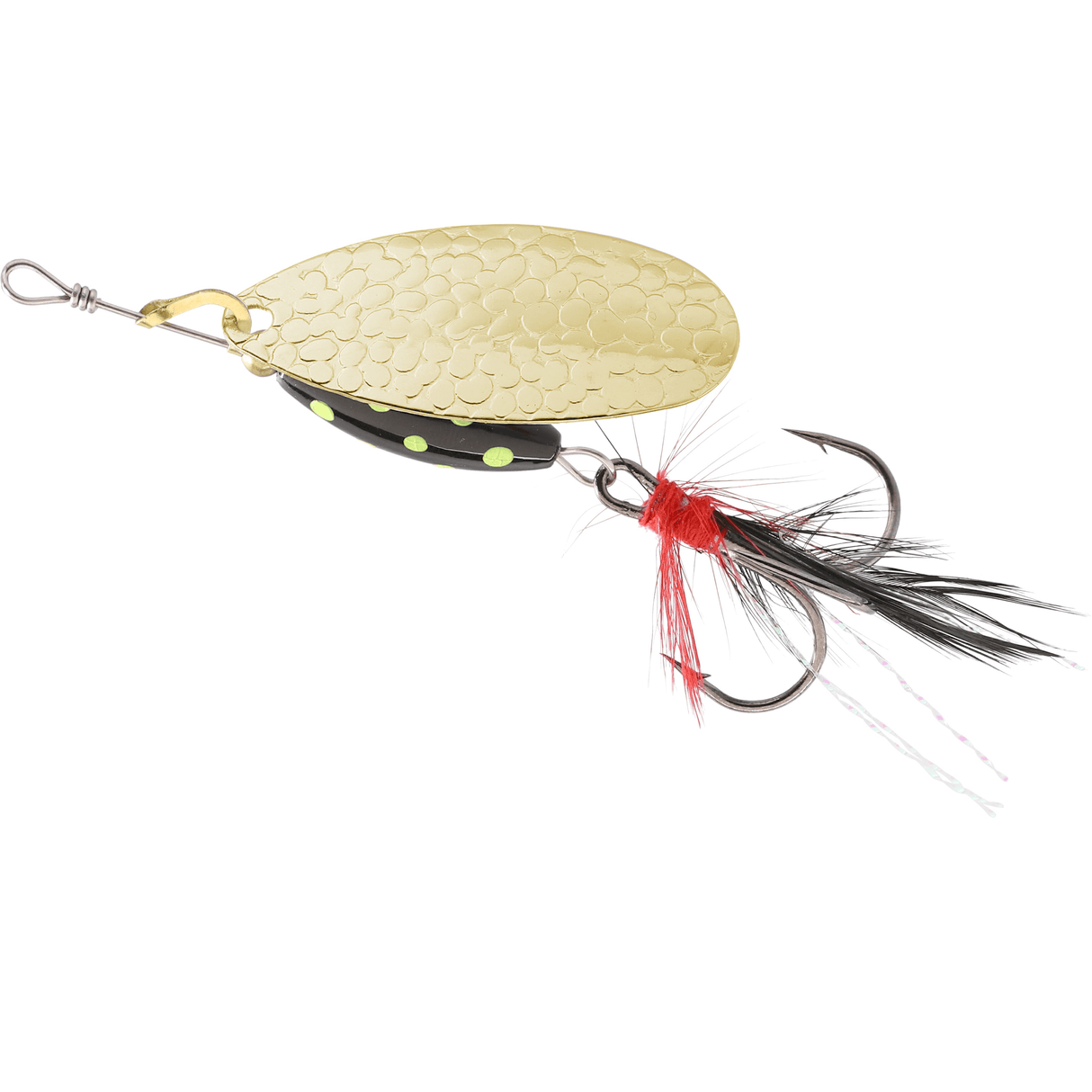 Löffelblinker Mikado M-Grub Gold/ Schwarze Zitrone