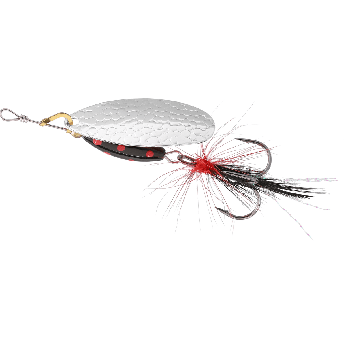 Löffelblinker Mikado M-Grub Silber/Schwarzer Tiger