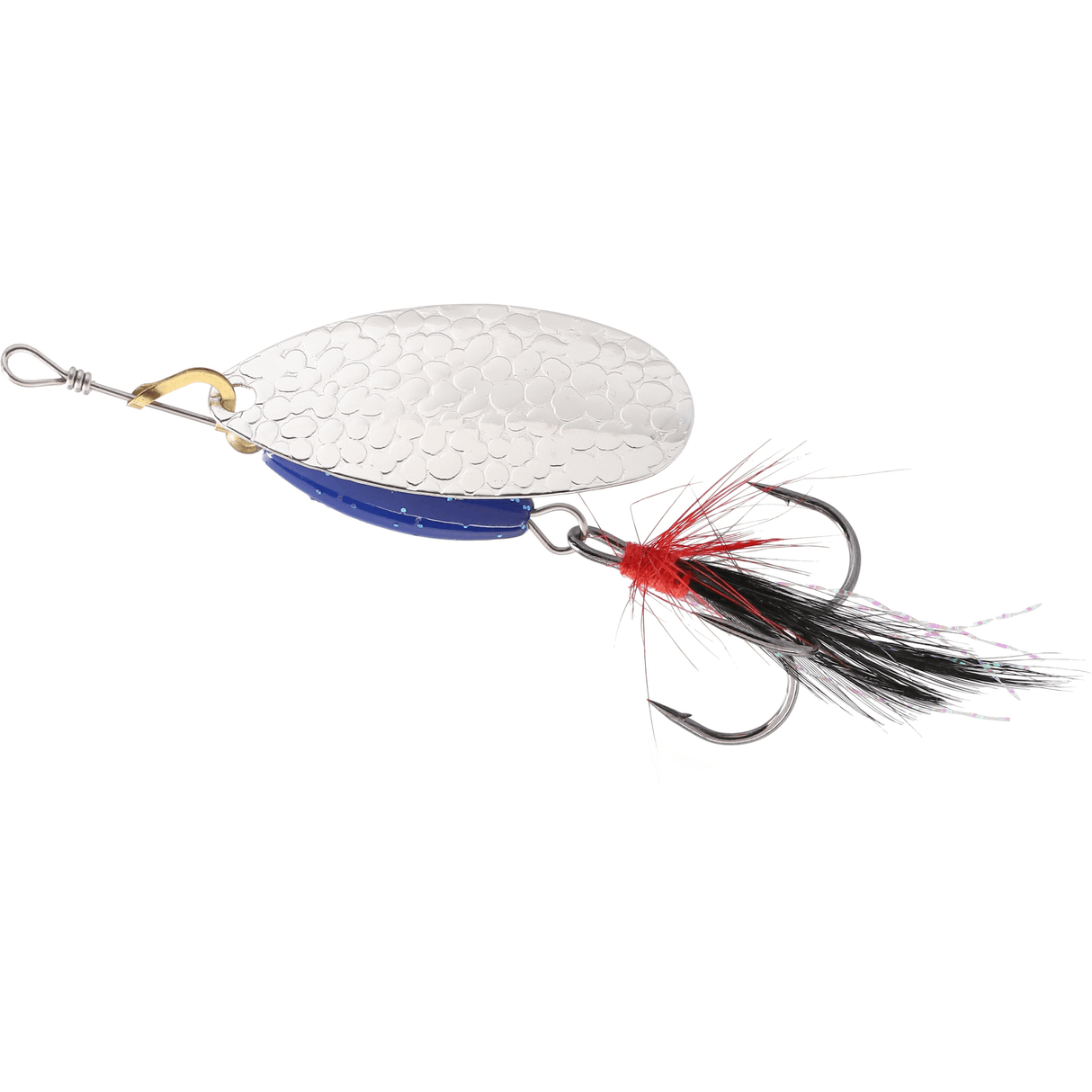Löffelblinker Mikado M-Grub Silber/Blauer Ritter