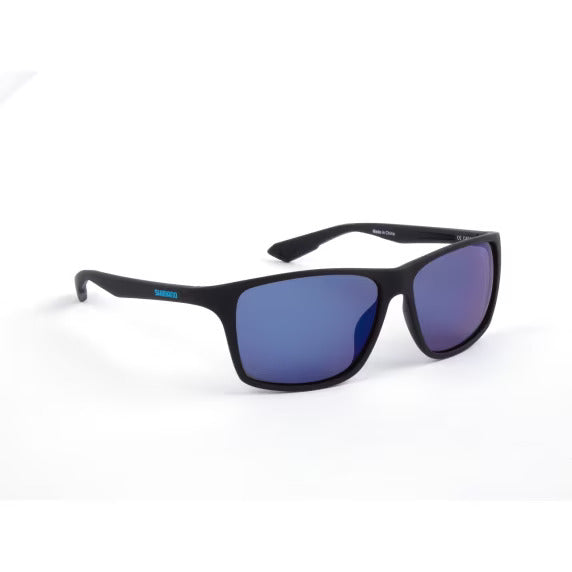 Brillen polarisierende Sonnenbrille Shimano Technium Matte Schwarz und Blau