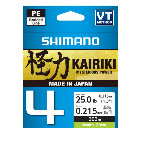 Geflochtener Faden Shimano Kairiki 4 Grün 300 m