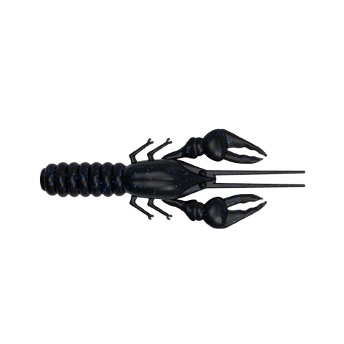 Gummifisch AGR Finesse Craw 73 mm Schwarz Blau