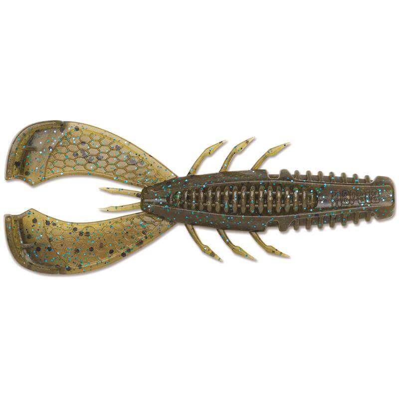 Gummifisch Krabbe Rapala Crushcity Cleanup Craw 3 - 90 mm Grüner Kürbis Blau