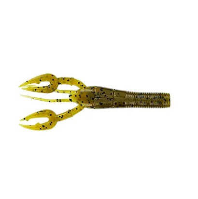 Gummifisch Yamamoto Fat Baby Craw 3.75" - 95 mm Grüner Kürbis Schwarz Flake