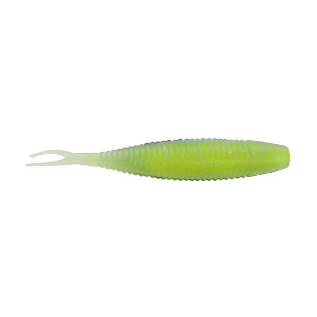 Gummifisch Yamamoto Umfang Shad 3" - 76 mm Chartreuse Elektrisch Blau