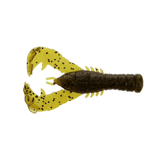 Gummifisch Yamamoto Yama Craw 3" - 76 mm Grüner Kürbis Schwarz