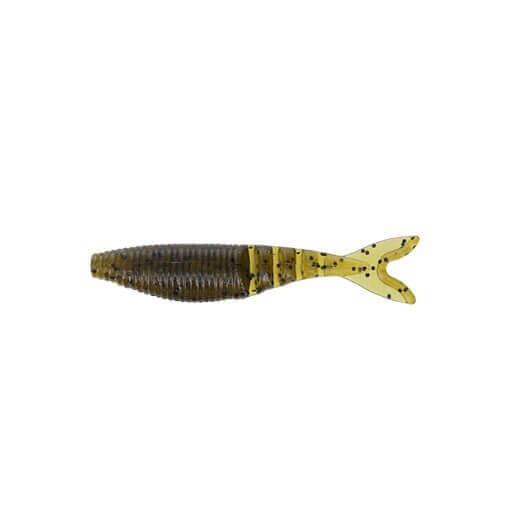 Gummifisch Yamamoto Zako 4" - 100 mm Grüner Kürbis Große Schwarze Flocke