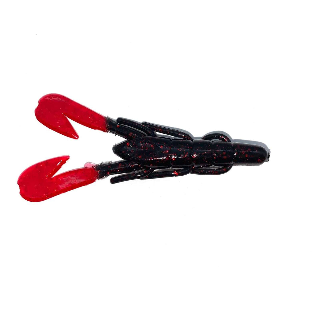 Gummifisch Zoom Ultra Vibe Speed Craw 90 mm Schwarz Rot Glitzer Rot