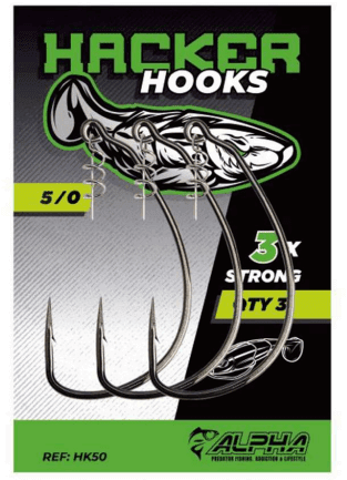 Anzuelos Alpha Hacker Weightless 5/0 - Tienda Bass