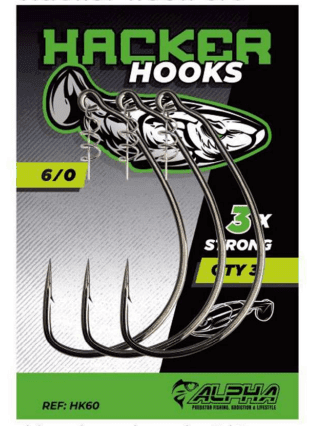 Anzuelos Alpha Hacker Weightless 6/0 - Tienda Bass