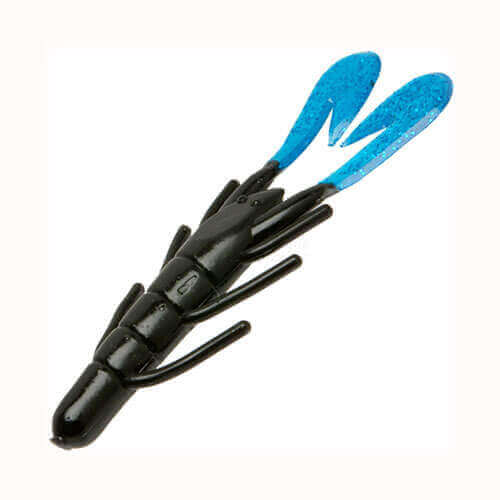Vinilo Zoom Ultra Vibe Speed Craw 90 mm Black Blue Claw - Tienda Bass