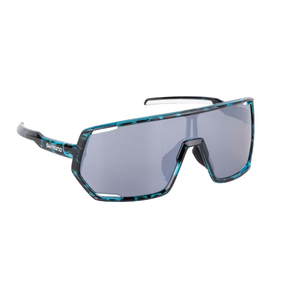 Brillen polarisierte Sonne Shimano Lesath Blaues und silbernes Schildpatt