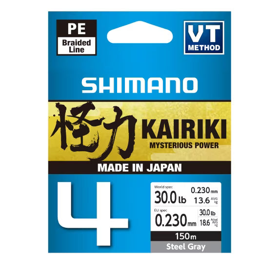 Geflochtener Faden Shimano Kairiki 4 Grau 150 m