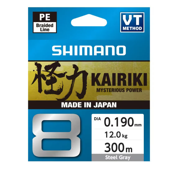 Geflochtener Faden Shimano Kairiki 8 Grau 300 m