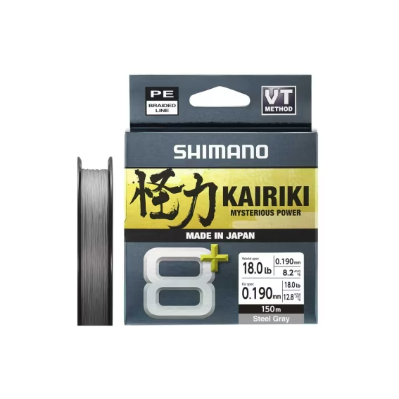 Geflochtener Faden Shimano Kairiki 8+ Grau 150 m