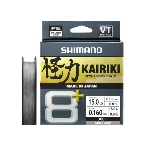 Geflochtener Faden Shimano Kairiki 8+ Grau 300 m