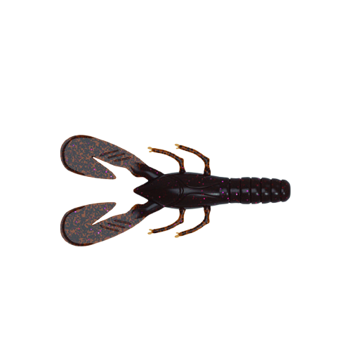 Gummifisch AGR Lethal Craw 85 mm Braun Lila