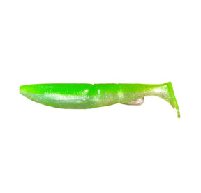 Swimbait Vinilo Alpha Hacker 6 Ghost Electric Lime