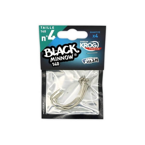 Anzuelos Black Minnow Nº4 140 Krog Premium 4 - Tienda Bass