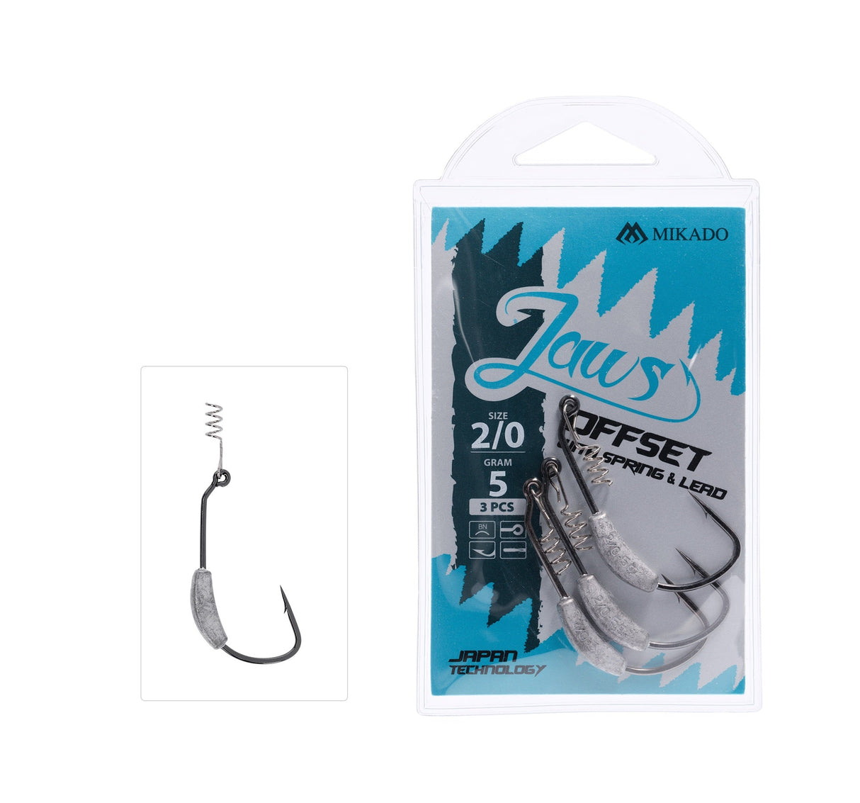 Anzuelos Mikado Jaws Offset 2/0 - Tienda Bass