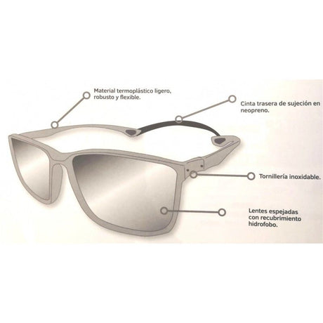 Gafas de sol polarizadas Hart espejo rojo - Tienda Bass