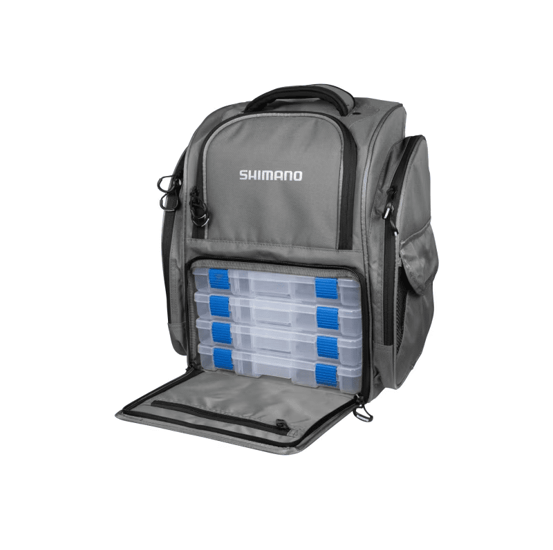 Mochila con cajas Shimano Back Pack & Tackle Box - Tienda Bass