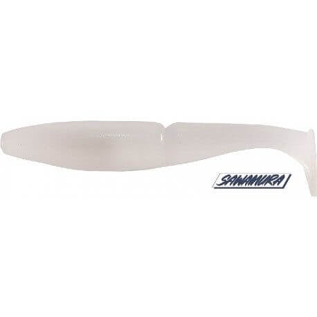 Vinilo Sawamura One Up Shad 5 - 106 mm Glow White 079 - Tienda Bass