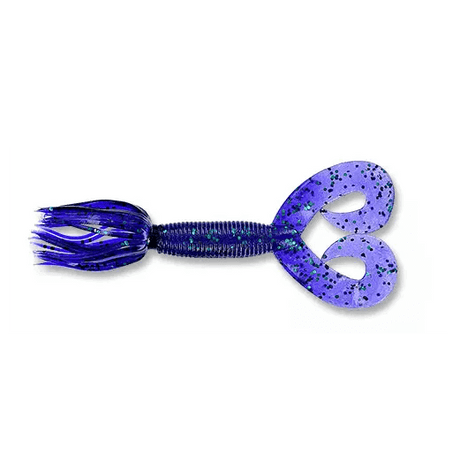 Vinilo Yamamoto Double Tail Hula Grub 5” – 127 mm June Bug Purple Emerald - Tienda Bass