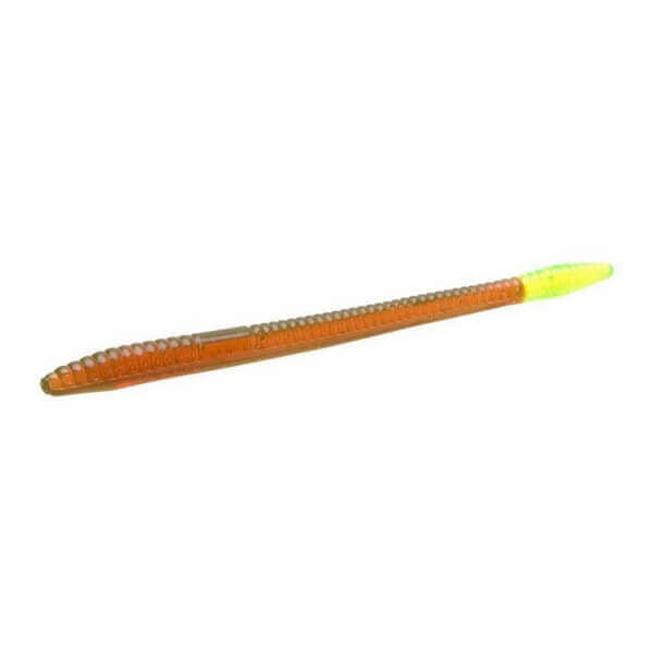 Vinilo Zoom Finesse Worm 120 mm Motor Oil Chartreuse - Tienda Bass